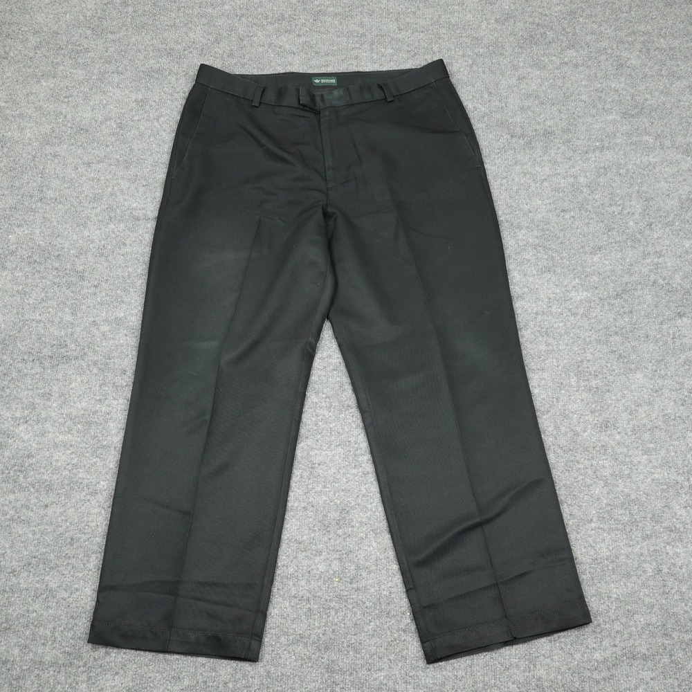 Dockers Pants Men 36x30 Black Premium Polyester Straight Leg Chino Trousers